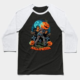 Pumpkin headed human and halloween haunt Baseball T-Shirt